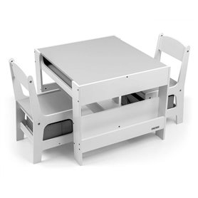 Ensemble table et chaises - SVEN - blanc