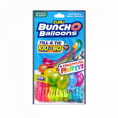 Bunch O Balloons Tropical Party pack de 1 bombes à eau (3 grappes) ZURU