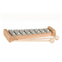 Xylophone-8 notes-metal-couleur gris et bois