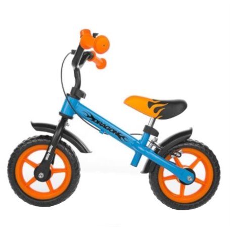 Balance Bike Dragon avec frein orange-bleu