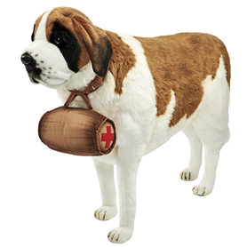 Hansa peluche Geante St Bernard 4 Pattes 135 cm L