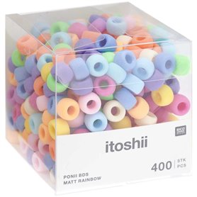 itoshii pack 400 perles arc en ciel mat