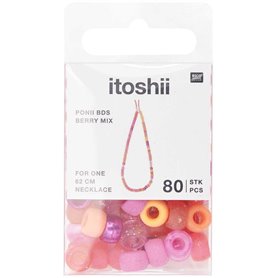 Itoshii pack de 80 perles Ponii baie mix