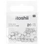 Itoshii pack de 20 perles Ponii cube couleur argent