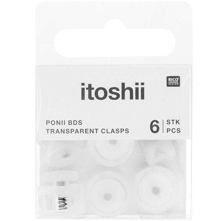 Itoshii pack de 6 claps de cordon transparent