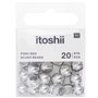 Itoshii pack 20 perles Ponii perle couleur argent