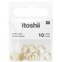 Itoshii pack de 10 perles ponii anneau dore