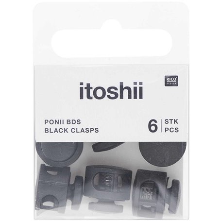 Itoshii pack de 6 claps de cordon noir