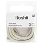 Itoshii pack 3 cordons 28cm gris