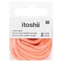 Itoshii pack 2 cordons 2 tailles orange fluo