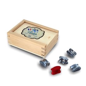 Jeu d'osselets en coffret bois