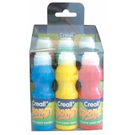 6 Peintures a l'éponge Creall Spongy