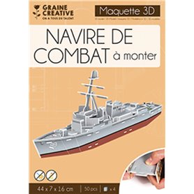 Navire de combat Maquette 3D en carton mousse