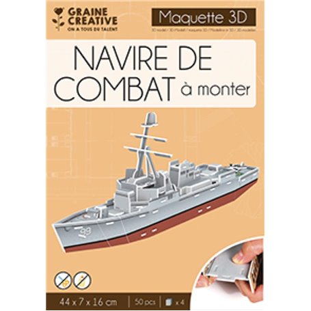 Navire de combat Maquette 3D en carton mousse