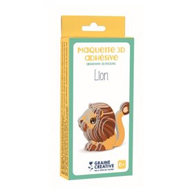 Maquette en bois 3D a assembler - Lion