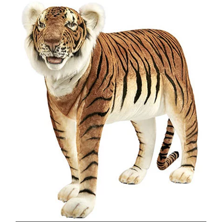 Hansa Peluche Geante Tigre Brun Jacquard 140 cm L