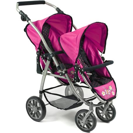 Poussette Tandem Buggy Vario Bleu/Rose