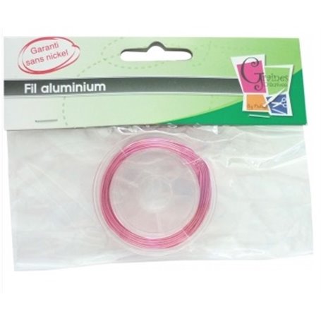 Fil aluminium Rose 0.6mm  - 10M