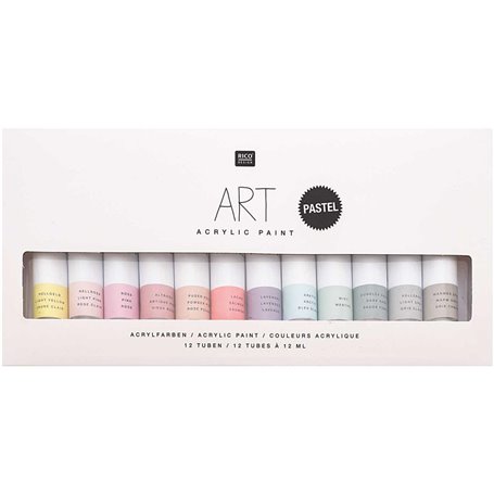 Peinture Art Acrylic Set Pastel - 12x