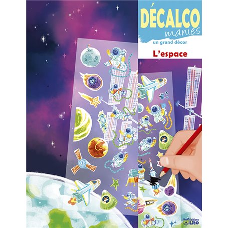 Decalcomanies theme Espace