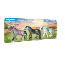 70999 Playmobil Country 3 chevaux : Frison