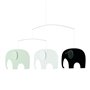 Flensted Mobiles Elephant party noir/blanc/gris