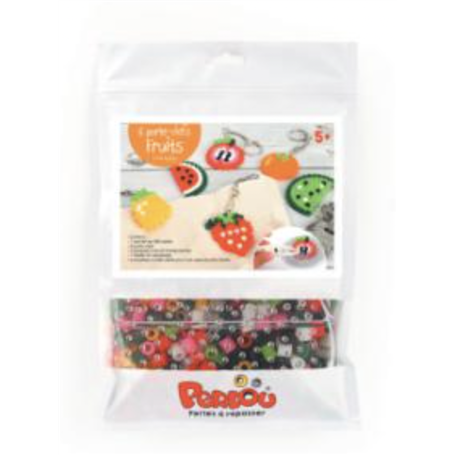 Perlou 6 porte cle fruits 500 perles