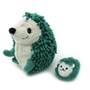 Peluche Ptipotos-herisson maman bebe vert