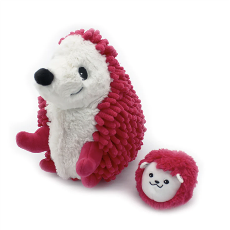 Peluche Ptipotos-herisson maman bebe betterave