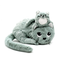 Peluche chat Miaou maman et son bebe vert menthe - les Ptipotos