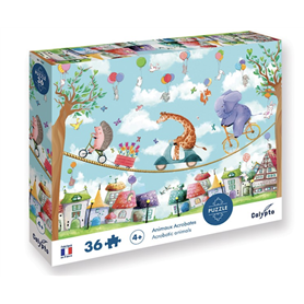 Puzzle 36 pieces animaux acrobates