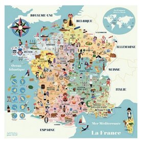 Carte de France magnetique Vilac