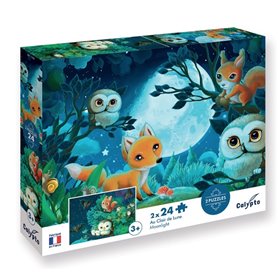 Puzzle 2 x 24p Au clair de la lune