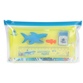 Trousse set d ecriture requin - Dino World - Depesche