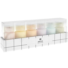 Acrylini - Set pastel - 6 pots