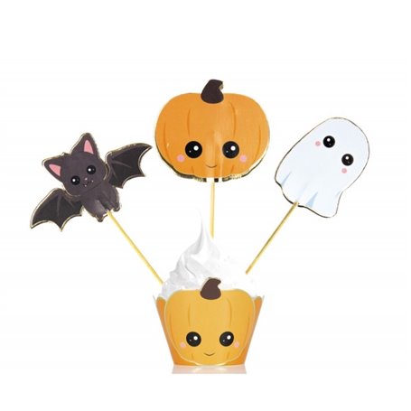 Set de 3 Cake Toppers SWEETY HALLOWEEN