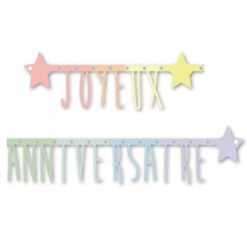 Guirlande joyeux anniversaire pastel