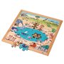 Puzzle en bois - la savane (49 pieces) - jeu Montessori