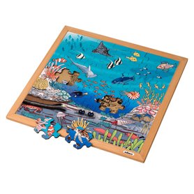 Puzzle en Bois - vie sous-marine (49pieces) - jeu Montessori