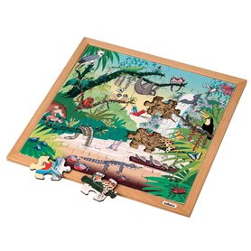 Puzzle en Bois -Foret tropicale (49 pieces) - jeu Montessori