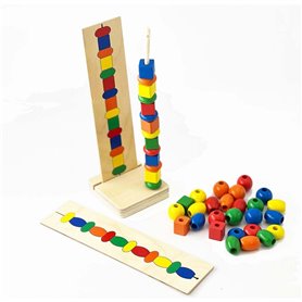 Formes Couleurs - Mathématiques - Trier les perles - jeu Montessori