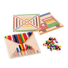 Jeux éducatif Construire avec des perles - jeu Montessori