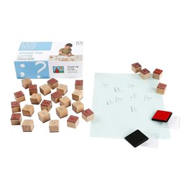 Apprendre les lettres - Tamponner la lettre - jeu Montessori