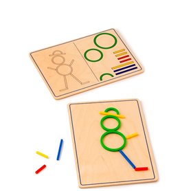 Jeux éducatif Bagues et bâtons - jeu Montessori