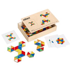 Apprendre les mathématiques - Hexagon - connecte la couleure - jeu Montessori