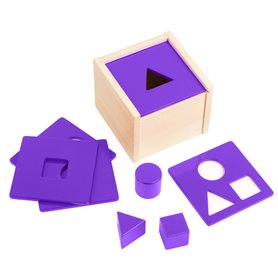 Jeu de formes en bois - violet - jeu Montessori