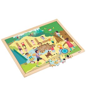 Puzzle en Bois - Puzzle ensemble - dans la forêt - jeu Montessori