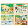 Puzzle en bois - Faire le puzzle ensemble - set de 4 - jeu Montessori