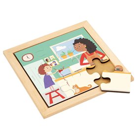 Puzzle en Bois - Puzzle pour tout-petit - dans la cuisine - jeu Montessori