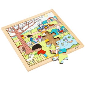 Puzzle en Bois - Seasons Puzzle - printemps - jeu Montessori